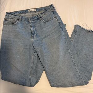Abercrombie & Fitch Light Blue Straight Leg Jeans. Minor flaw on left pocket